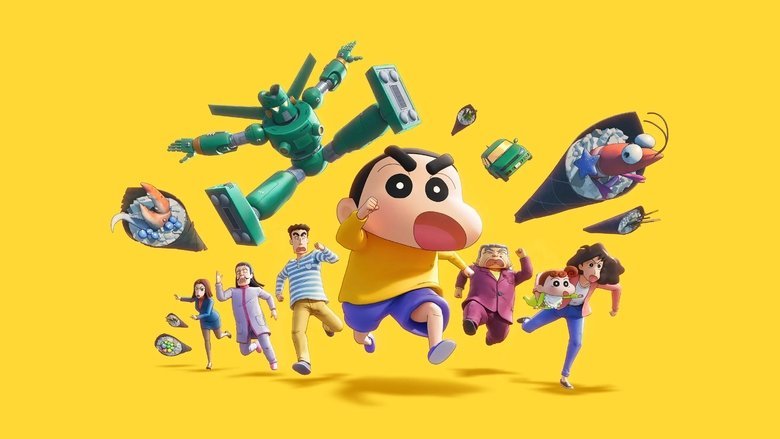 New Dimension! Crayon Shin-chan the Movie: Battle of Supernatural Powers ~Flying Sushi~ movie backdrop
