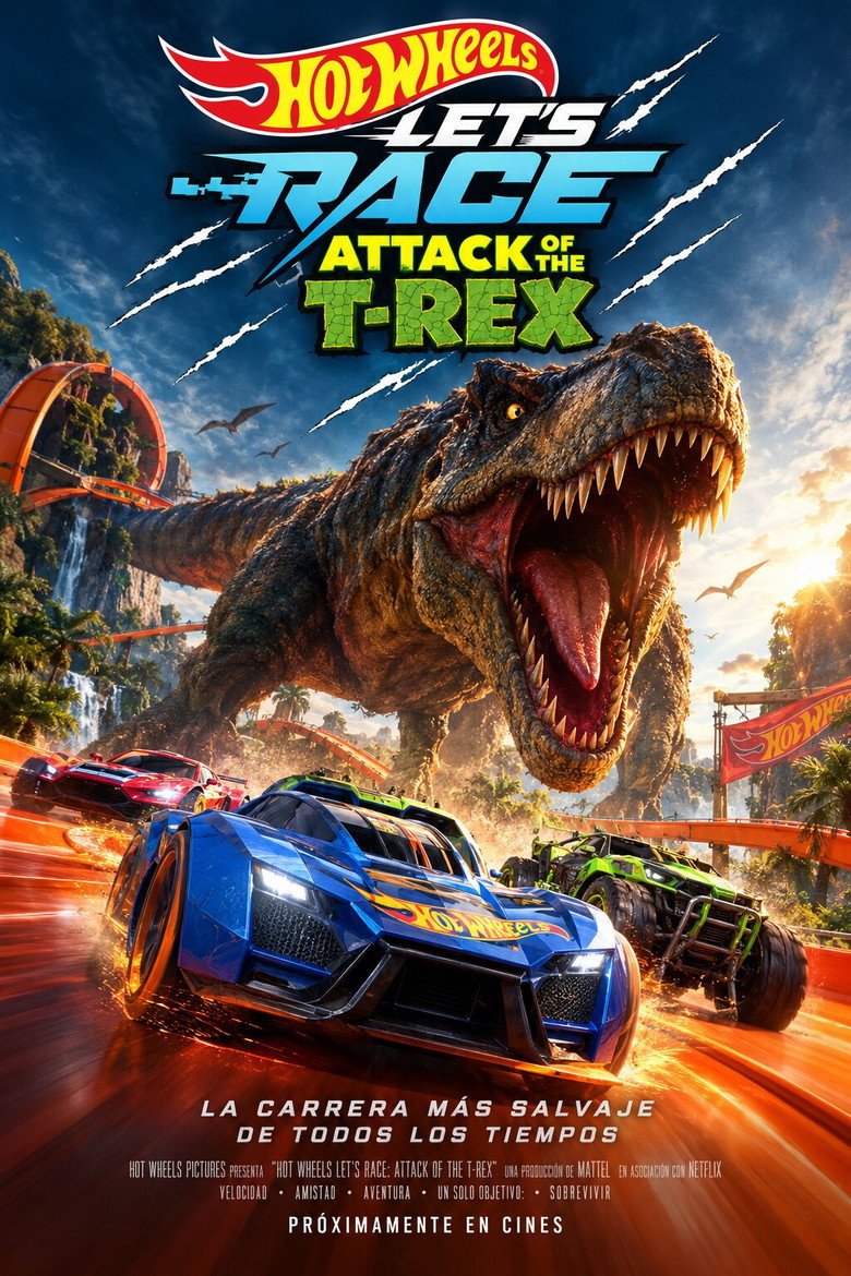 Hot Wheels Let's Race: Attack of the T-Rex (2026) official movie poster