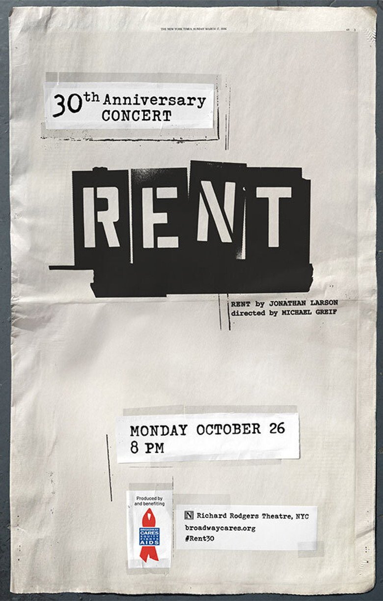 Rent, the 30th Anniversary Concert (2026) official movie poster